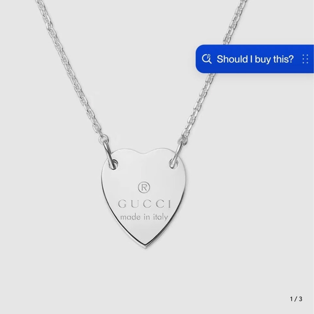 GUCCI TRADEMARK HEART NECKLACE